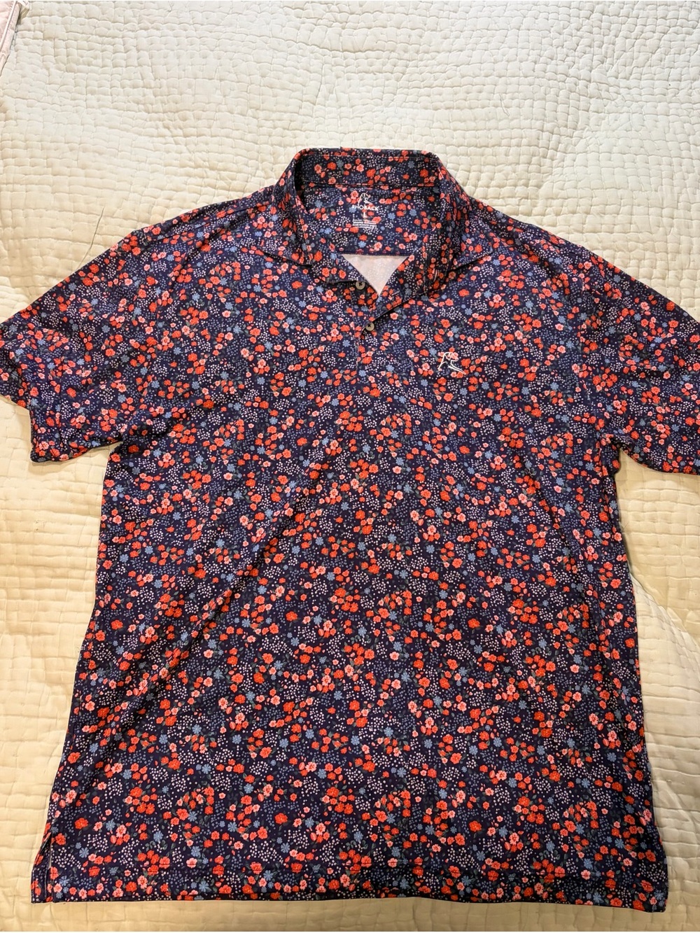 Rhoback Floral Short-Sleeve Shirt Polo